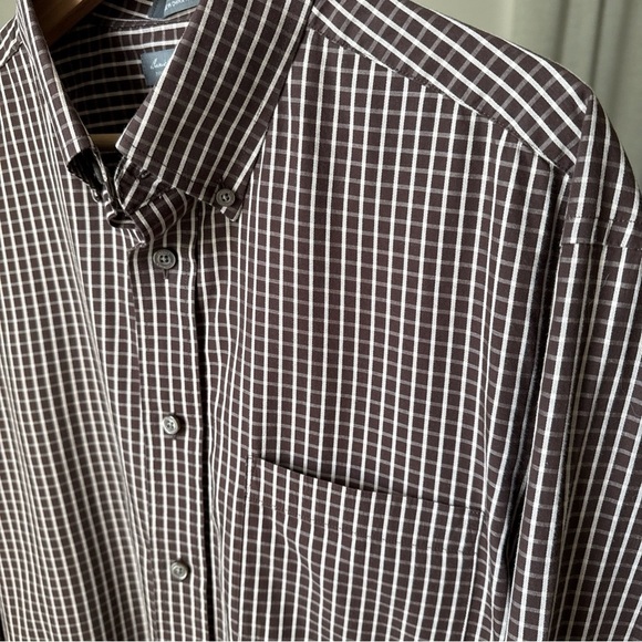 Daniel Cremieux Men’s L/S Brown/white Plaid Button Up Size L - Picture 5 of 11
